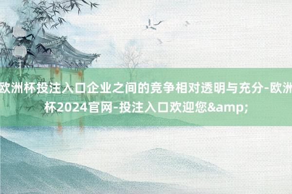欧洲杯投注入口企业之间的竞争相对透明与充分-欧洲杯2024官网-投注入口欢迎您&