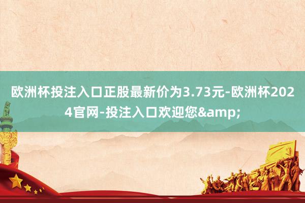 欧洲杯投注入口正股最新价为3.73元-欧洲杯2024官网-投注入口欢迎您&