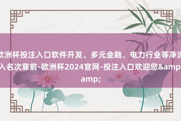 欧洲杯投注入口软件开发、多元金融、电力行业等净流入名次靠前-欧洲杯2024官网-投注入口欢迎您&