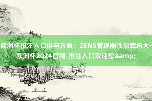 欧洲杯投注入口供电方面：ZEN5管理器性能栽培大-欧洲杯2024官网-投注入口欢迎您&