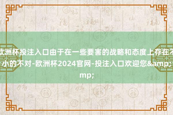 欧洲杯投注入口由于在一些要害的战略和态度上存在不小的不对-欧洲杯2024官网-投注入口欢迎您&