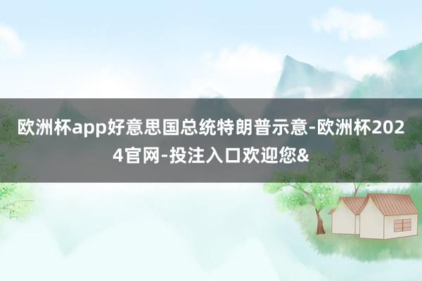 欧洲杯app好意思国总统特朗普示意-欧洲杯2024官网-投注入口欢迎您&