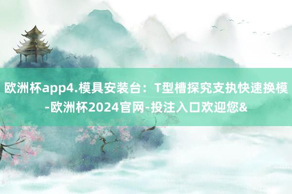 欧洲杯app4.模具安装台：T型槽探究支执快速换模-欧洲杯2024官网-投注入口欢迎您&