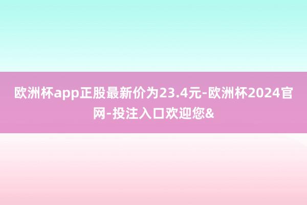 欧洲杯app正股最新价为23.4元-欧洲杯2024官网-投注入口欢迎您&