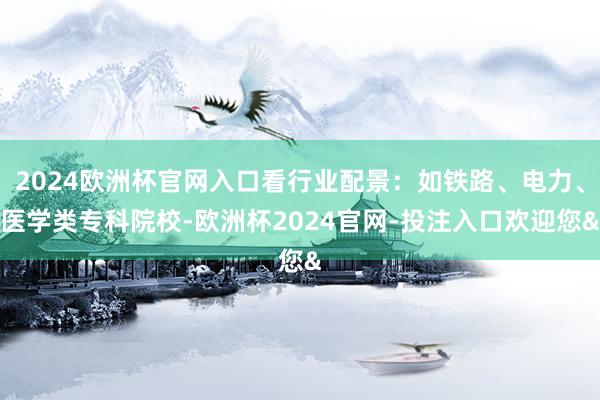 2024欧洲杯官网入口看行业配景：如铁路、电力、医学类专科院校-欧洲杯2024官网-投注入口欢迎您&
