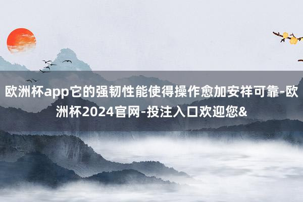 欧洲杯app它的强韧性能使得操作愈加安祥可靠-欧洲杯2024官网-投注入口欢迎您&